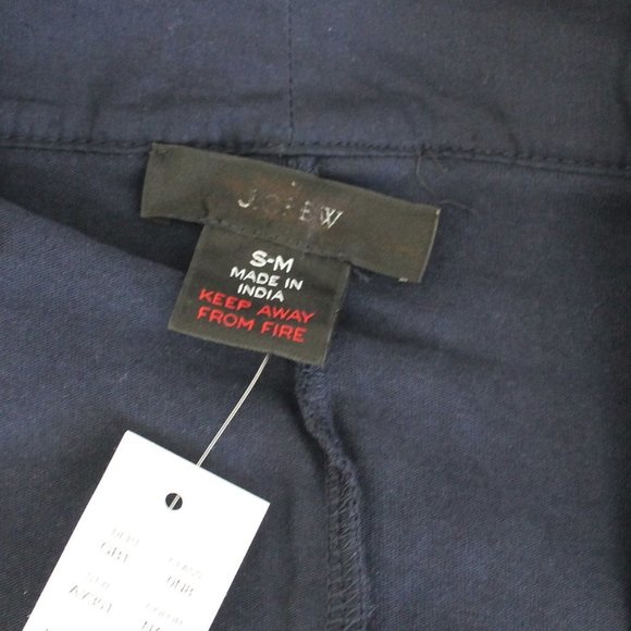 J Crew Dreamy Cotton Robe Navy - Picture 5 of 6